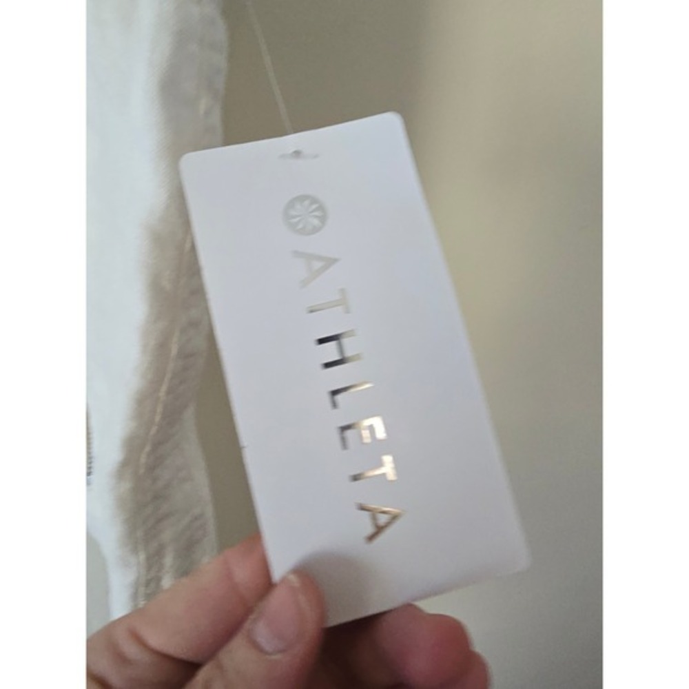 Athleta‎ Cabo Linen Jogger Pants White Lightweight Zip Pockets Size 26 - Picture 4 of 10